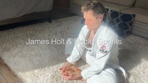 Horny Karate Gi Footjob & Blowjob with James Holt & Rocky Sparks