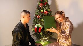 New Year’s Kiss: Shy Stepsister’s Passionate French Smooch with Stepbro