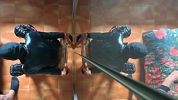 Milf chairtied, throatfucked with ring gag and throatpie