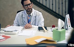 Busty patient getting fucked hard by her horny doctor