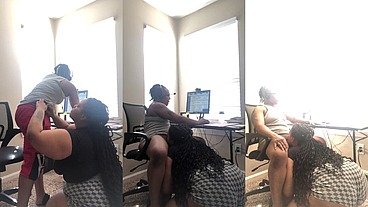 Getting head while at work
