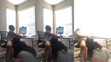 Getting head while at work