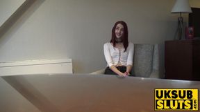 Redhead Andi Dye's maledom cock stretching and cumshot with pleasure