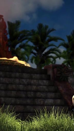 Thrilling moment from "A horny shemale fucks a young sexy hottie hard outdoors"