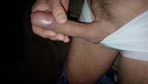 In the Evening in the Yard I Show and Jerk off My Cock