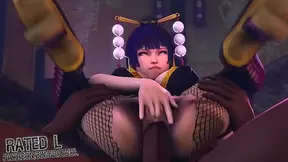 Nyotengu Ravaged in Steamy Battle Arena Showdown