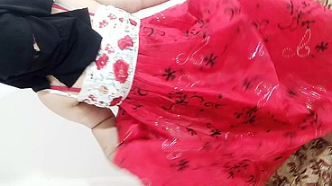 Gorgeous Bbw Exposes her BIG ASS with Big Boobs under Red Bra and Red Maxi on Christmas for New Year