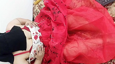 Gorgeous Bbw Exposes her BIG ASS with Big Boobs under Red Bra and Red Maxi on Christmas for New Year