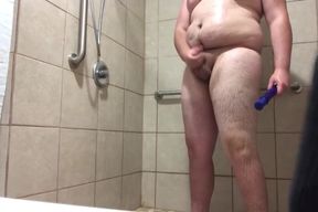 Big Booty teen 18+ Takes 10 inch Dildo In Shower