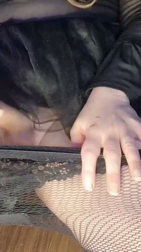 Gothic trans woman jerks off and pisses at the same time   Clip 3