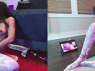 KhloeSweet in CG - CG/VR Screws Herself to HERSELF