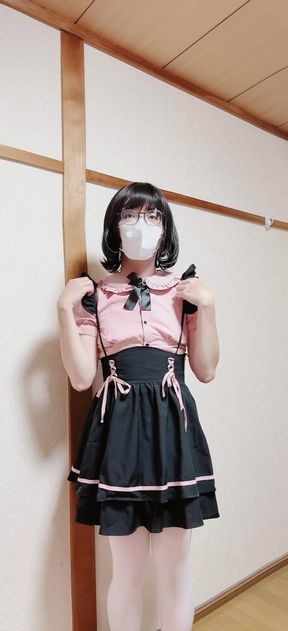 First Strip &amp; Masturbation of the New Year by a ladyboy!