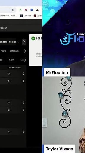 Live 50 Min Superbowl Sunday Mrflourish Podcast Stream with Co-host Taylor Vixxen