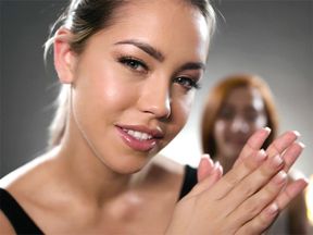 Latina teen beauty Alina Lopez massages redhead MILF