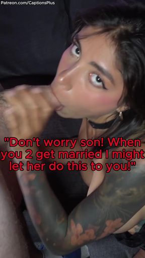 Cum Cum in mouth Humiliation Dad Caption Girlfriend