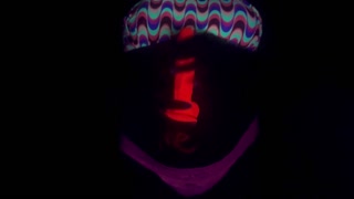 Glow in the dark rave babe wants to fuck