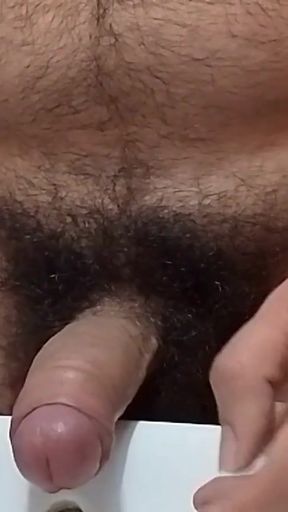 FUCKING MY SINK TIL I CUM, UNCUT HAIRY SPANISH COCK   Clip 3