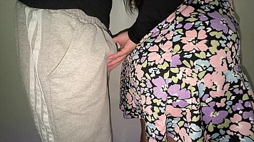 She Accidentally Touches a Stranger's Big Dick and They Have Sex Right There.