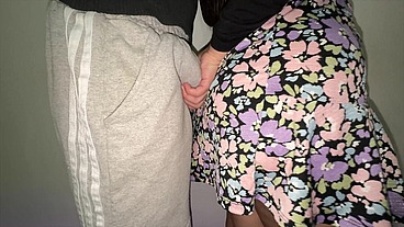 She Accidentally Touches a Stranger's Big Dick and They Have Sex Right There.