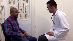 Drew Brody and Justin Harris fuck each other in doctors lab