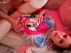 Fuck, she turned out to be a slut! Let's have some joy with the warm stepsister and her massive ass.