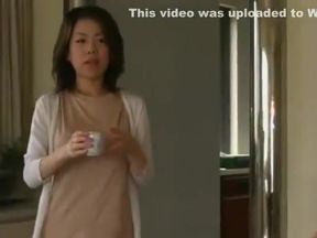 Beautiful Japanese wife with swollen tits bound for lactation