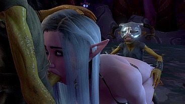 Doggy Style Goblin Threesome with a Thick Night Elf