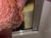 Wife & I jump in the shower for first morning pee together after sex, I finish first & taste her pee