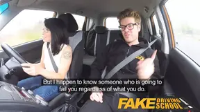 Hot Driving School wild ride for petite british Asian