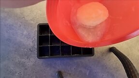 Creating 700g of frozen cum cubes