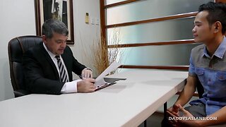 Daddy Bareback Fucks Asian Boy Joshua