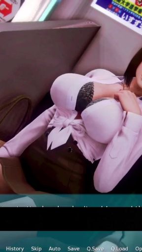 Hiro Massaging Japanese Milf Office Lady Boobs In Train   Clip 1