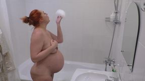 Caught on Video, Pregnant Step Mom Goes Wild in the Bathroom