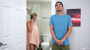 Step Mom Ellie Tay comes home from the gym & wants D