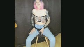 LAM038Strap-on glory- Lady Angela wrapped in blue jeans tells you how she'd fuck your hole with polish language, femdom pov and jeans fetish