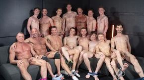 Hung tops fucking bottoms raw ORGY