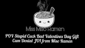 POV Stupid Cuck Bad Valentines Day Gift Cum Denial JOI from Miso Ramen 1080p
