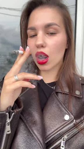 Smoking Ukrainian girl