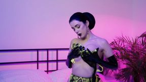 Black latex and lingerie (720p)