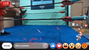 In Ring Struggling - Starring: Happy Heartfella & Model Constance - Happy berates Constance for streaming instead of training in the wrestling ring. Constance decides to tie him up and make him famous for her fans - Male Bondage Feet Gagged Guys Tape Gag