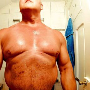 Fitness musclebear sport papi bodybuilder Studio bizeps strongman powerlifter fit shaving chest