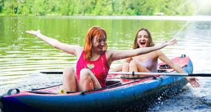 Kayak ride with the girls