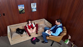 Naughty college girl Nikki Nicole plays with her tight pussy before getting laid