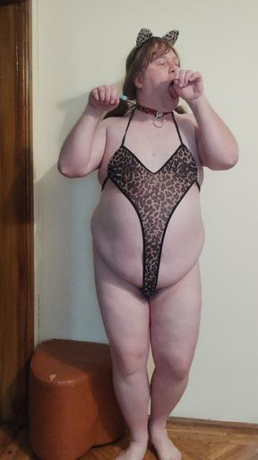 Prancing like a sissy in heat