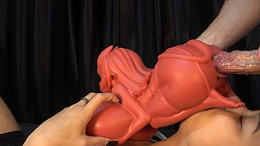 I suck his balls so hard while he enjoys fucking that succubus and i eat the cum. Full Video.