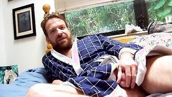 Step-uncle Will gives a private POV handjob in his bathrobe