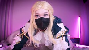 Solo anal play cosplay Violet Evergarden.