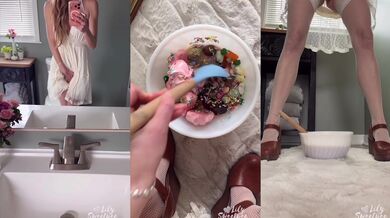 Sweet Easter treat drips down my desperate thighs