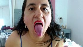 Dancing and sucking my dildo with desire