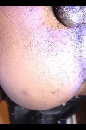 Close up Black Ass and Balls